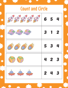 Count and Circle-06 - Free Printable worksheets