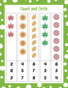 Count and Circle-08 - Free Printable worksheets