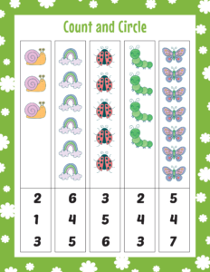 Count and Circle-10 - Free Printable worksheets