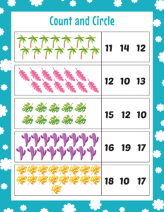 Count and Circle-24 - Free Printable worksheets