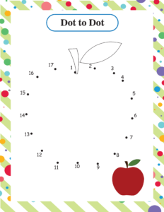 Dot to Dot Worksheets - Free Printables (3) apple