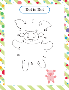 Dot to Dot Worksheets - Free Printables (9) pig