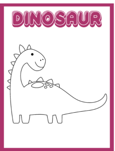 Free Coloring Pages - Coloring for Fun Printables (15) Dinosaur