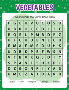 Free Word Search Worksheet -06