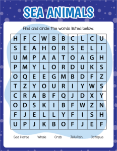 Free Word Search Worksheet -11