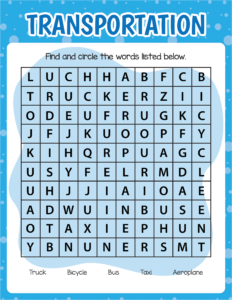 Free Word Search Worksheet -18