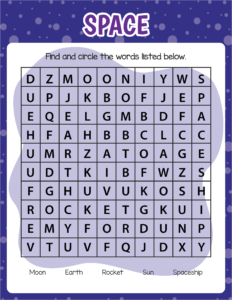 Free Word Search Worksheet -22