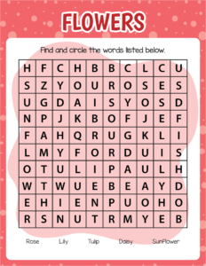 Free Word Search Worksheet -23