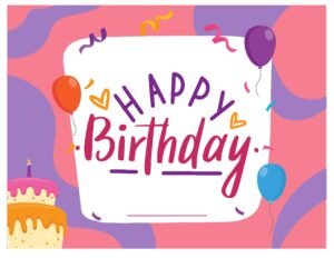 Happy Birthday Free Printable 25 - Party decoration