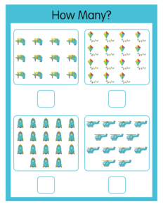 How Many-17 - Free Printable worksheets