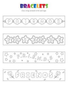 Kids Bracelets-24- Free Printable worksheets for kids