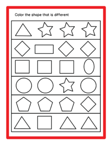 Learning Shapes-19 - Free Printable worksheets