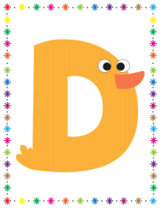 Letters and Numbers- Alphabet D - Free Printable worksheets for kids