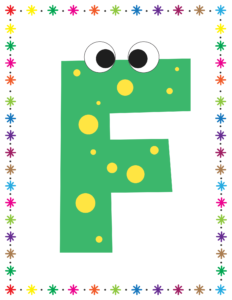 Letters and Numbers- Alphabet F - Free Printable worksheets for kids