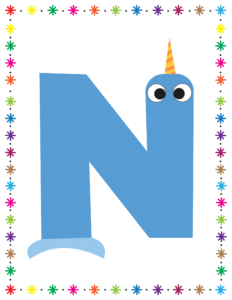 Letters and Numbers- Alphabet N - Free Printable worksheets for kids