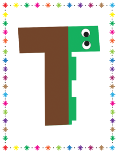 Letters and Numbers- Alphabet T - Free Printable worksheets for kids