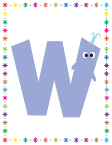 Letters and Numbers- Alphabet W - Free Printable worksheets for kids