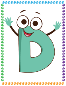 Letters and Numbers- Alphabet D - Free Printable worksheets for kids