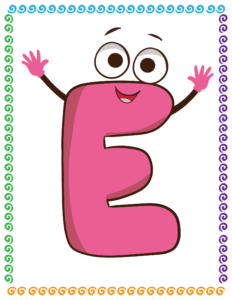 Letters and Numbers- Alphabet E - Free Printable worksheets for kids