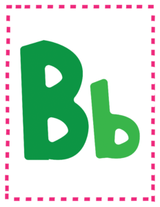 Letters and Numbers- Alphabet B - Free Printable worksheets for kids