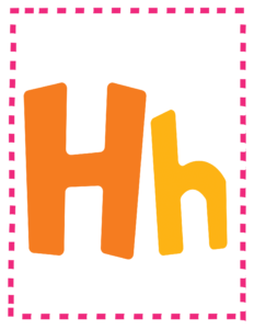 Letters and Numbers- Alphabet h - Free Printable worksheets for kids