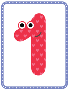 Letters and Numbers- Number 1 - Free Printable worksheets for kids