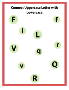 Match Letters- Connect Uppercase with Lowercase -26