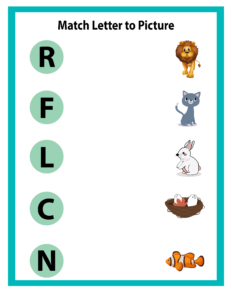 Match Letters- Match Letter to Picture -16