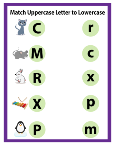 Match Letters- Match Uppercase Letters to Lowercase -04