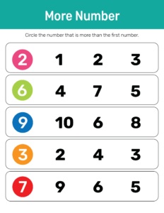 More Less and Same-20 - Free Printable worksheets