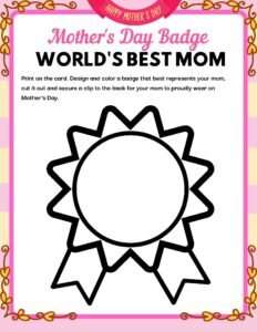 Mother's Day Worksheets Free Printable 10