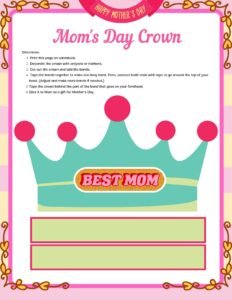 Mother's Day Worksheets Free Printable 12