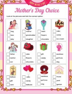 Mother's Day Worksheets Free Printable 20