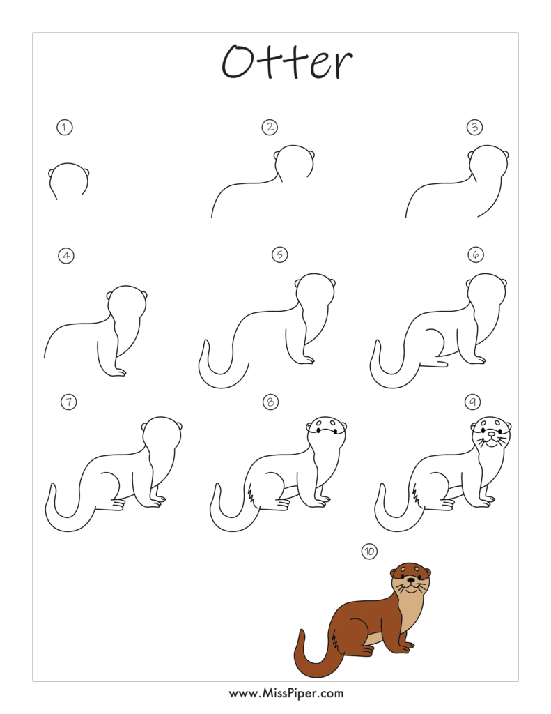 Free Printables: How to Draw an Otter Step by Step

, easy for beginners 