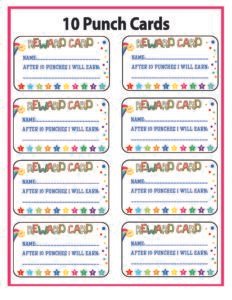 Reward Cards-2- Free Printable worksheets for kids