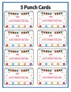 Reward Cards-5- Free Printable worksheets for kids