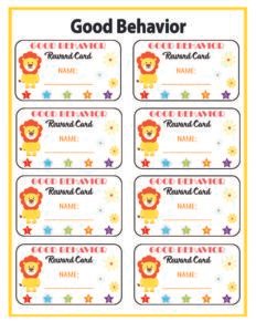 Reward Cards-7- Free Printable worksheets for kids