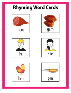 Free Rhyming Words Worksheets -08
