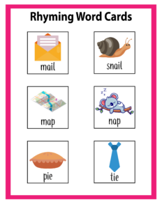 Free Rhyming Words Worksheets -10