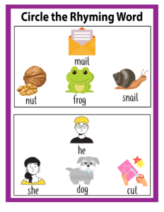 Free Rhyming Words Worksheets -22