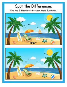 Spot the Differences-04 - free printable worksheets