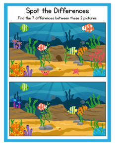 Spot the Differences-05 - free printable worksheets