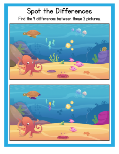 Spot the Differences-06 - free printable worksheets