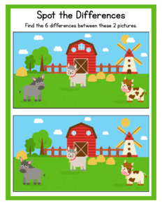 Spot the Differences-09 - free printable worksheets