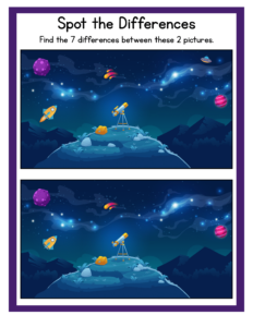 Spot the Differences-12 - free printable worksheets