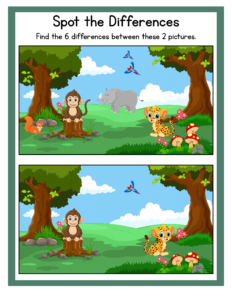 Spot the Differences-14 - free printable worksheets