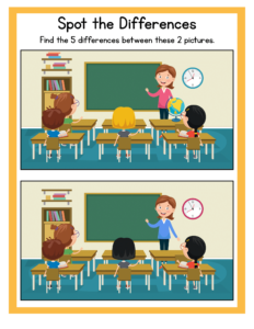 Spot the Differences-15 - free printable worksheets