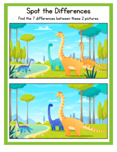 Spot the Differences-19 - free printable worksheets