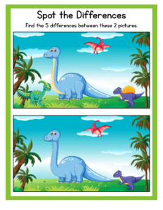 Spot the Differences-20 - free printable worksheets