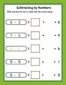 Subtraction 11 - Free Printable worksheets